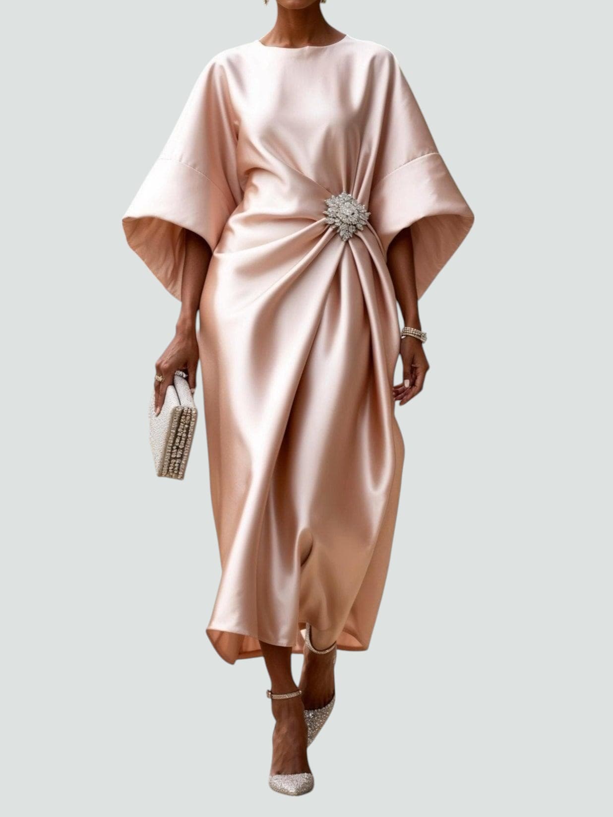 Lona™ Elegant Long Satin Dress 