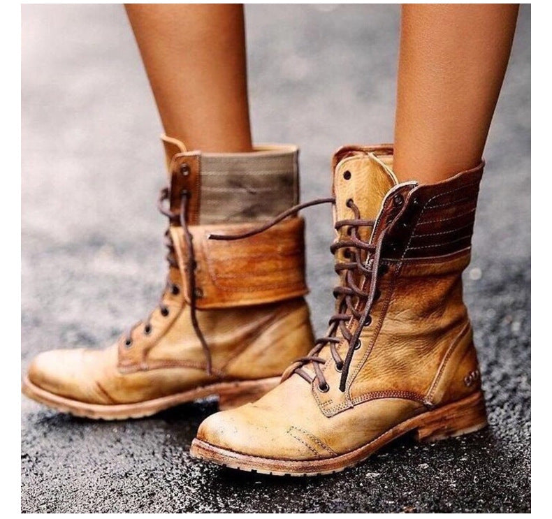 Rowena | Women's Vintage Lace Up Boots