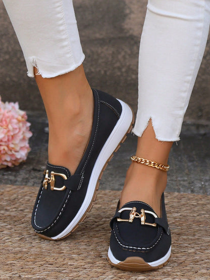 Annie - Flat Buckle Loafers