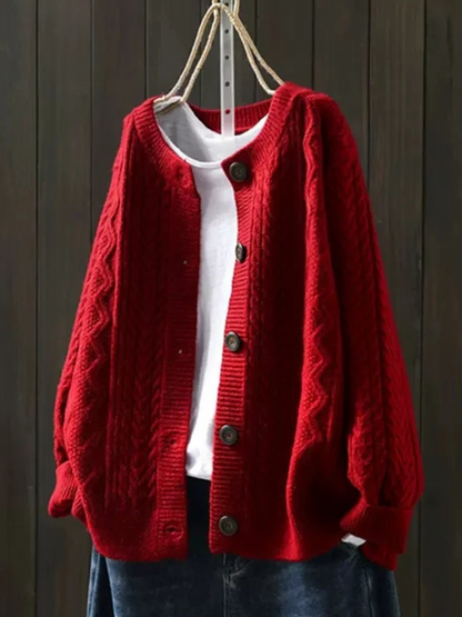 Lorenza™ - Cable Knit Cardigan 