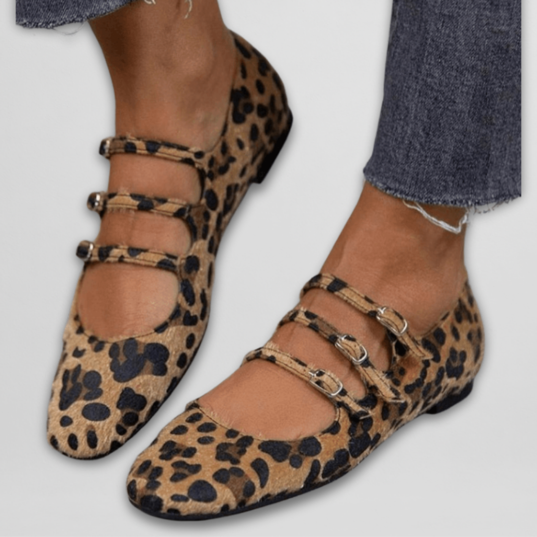Gia | Leopard Print Ballerinas