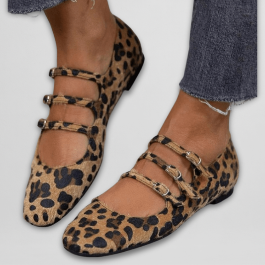 Gia | Leopard Print Ballerinas