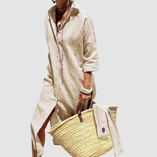 Nichole™ Elegant Striped Summer Dress 