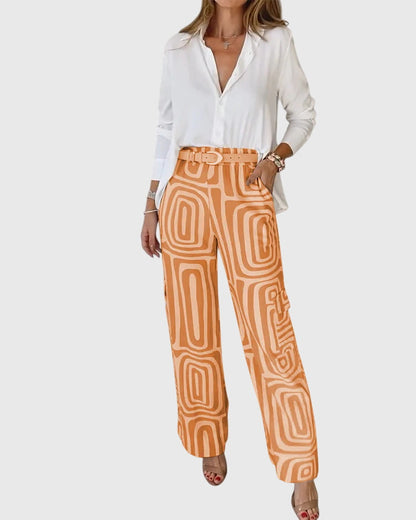 Emilia™ | Stylish Pants + Free Blouse &amp; Belt