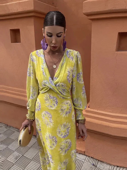 Marisella™ | Floral Midi Dress 