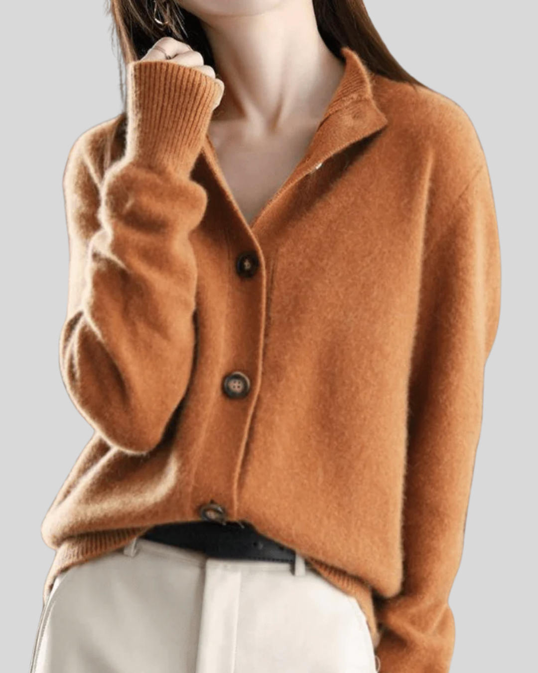 Claire | Retro Style Cashmere Cardigan