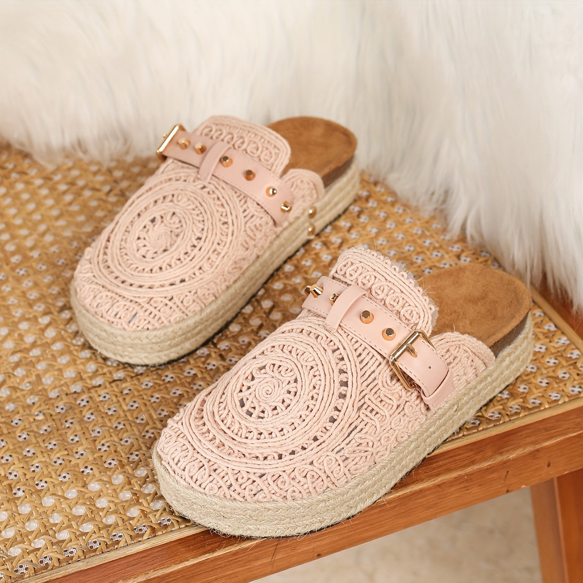 Solene™ Boho Crochet Mules 
