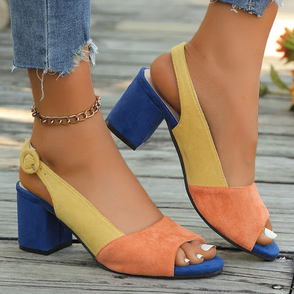 Zuri™ Colorblock Slingback Heels 
