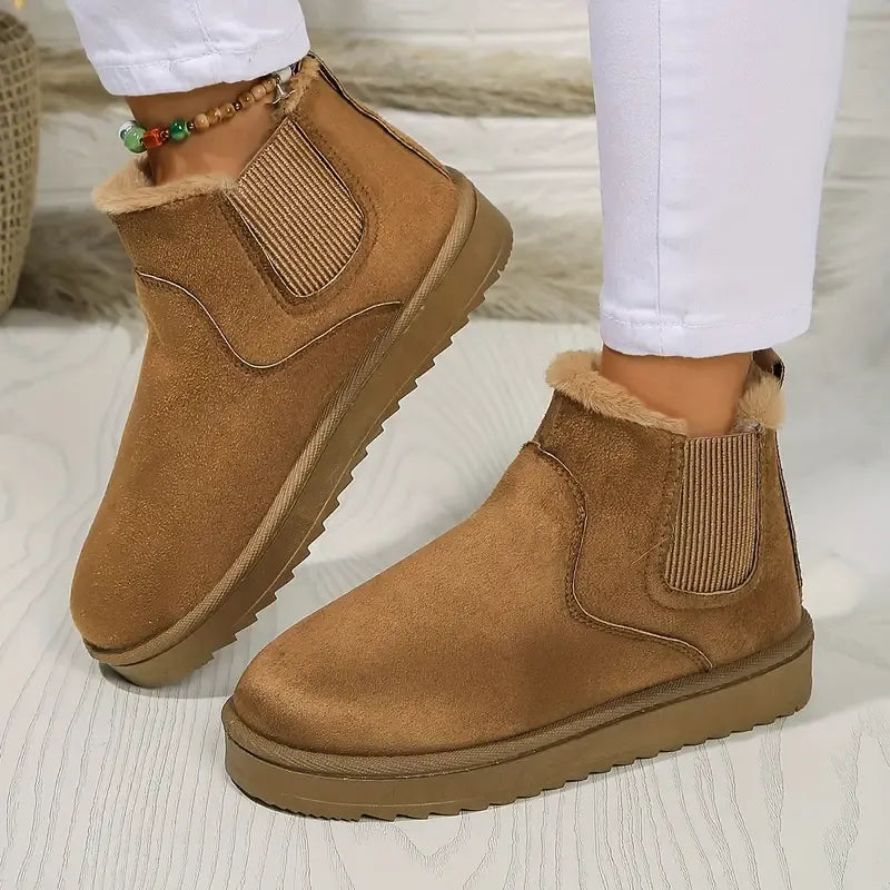 Becky Solid Color Short Boots 