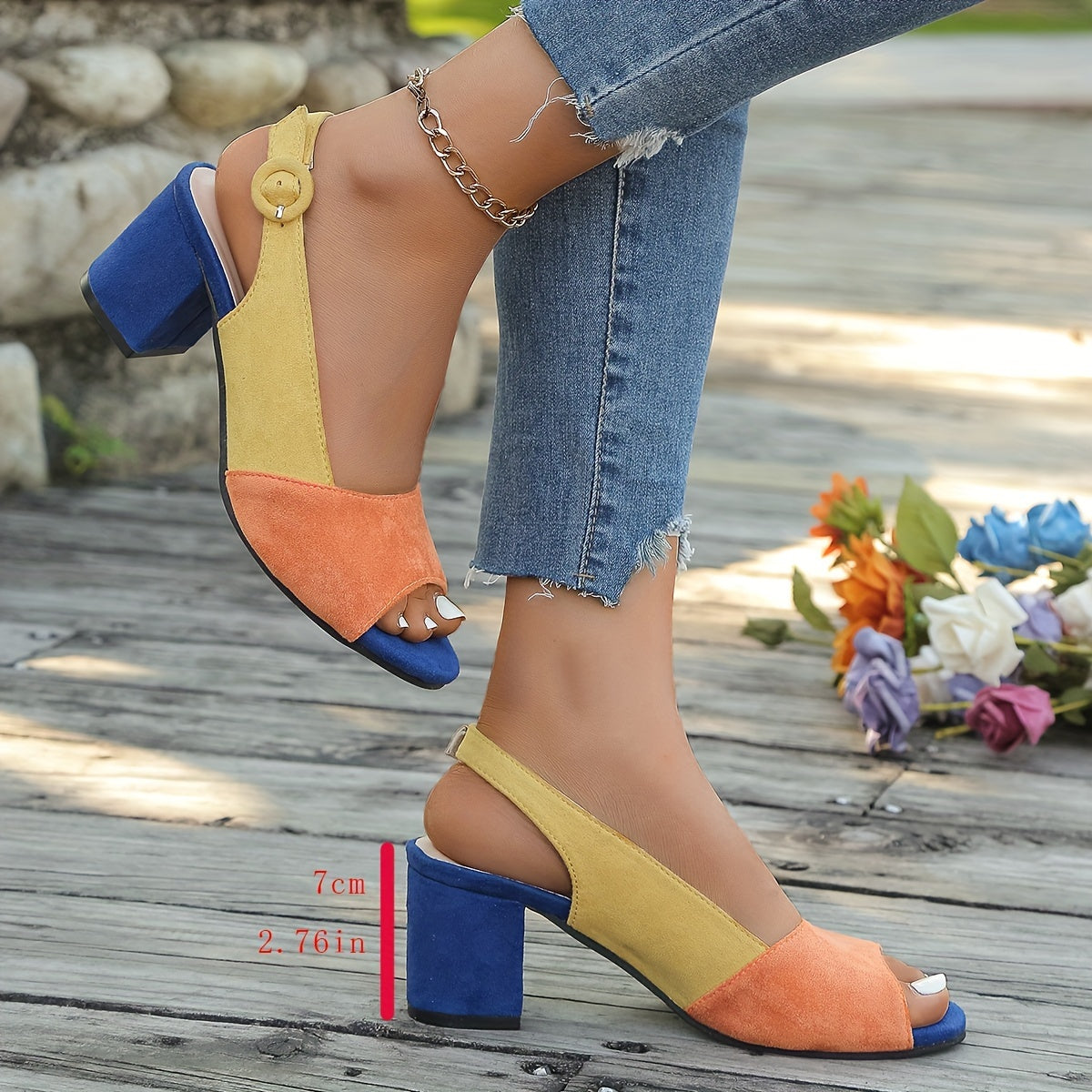 Zuri™ Colorblock Slingback Heels 