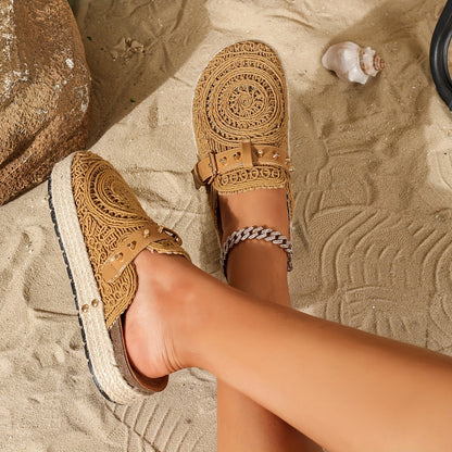 Solene™ Boho Crochet Mules 