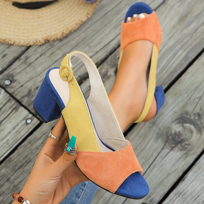 Zuri™ Colorblock Slingback Heels 