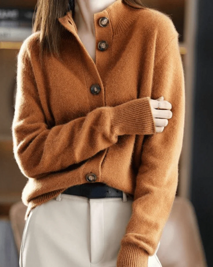 Claire | Retro Style Cashmere Cardigan