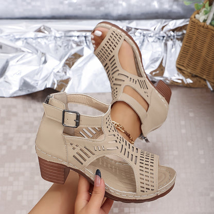 Nova™ Cutout Block Heel Sandals 