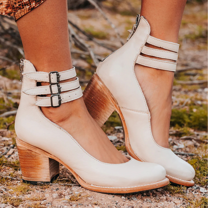 Ginevra™ | Multi-Strap Heels with Thick Heel