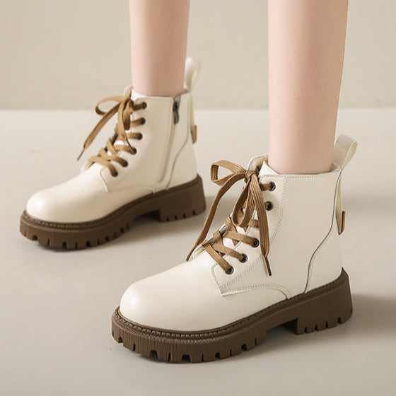 Fleece Lined Combat Boots 