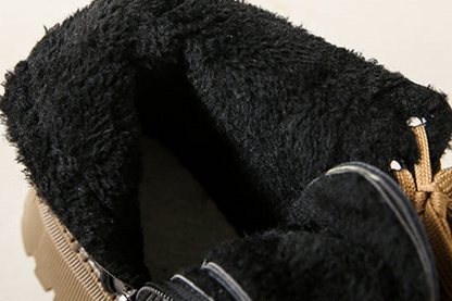 Fleece Lined Combat Boots 