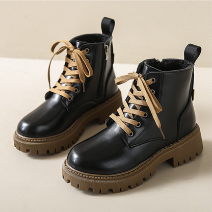 Fleece Lined Combat Boots 