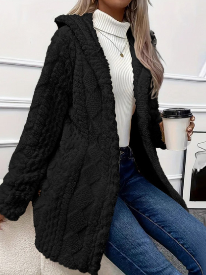 LAURA HOODED CARDIGAN JACKET 