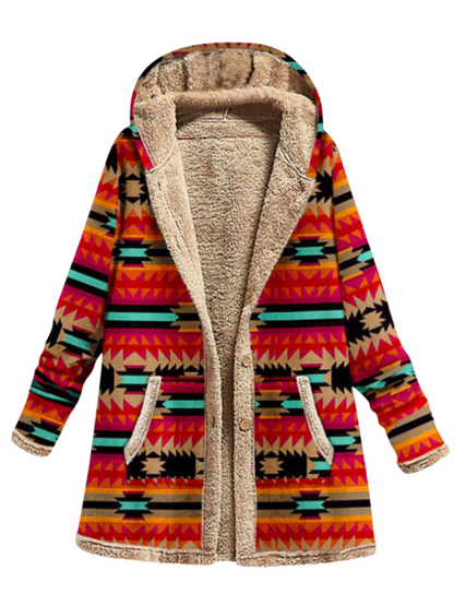 AURORA COZY PRINT COAT