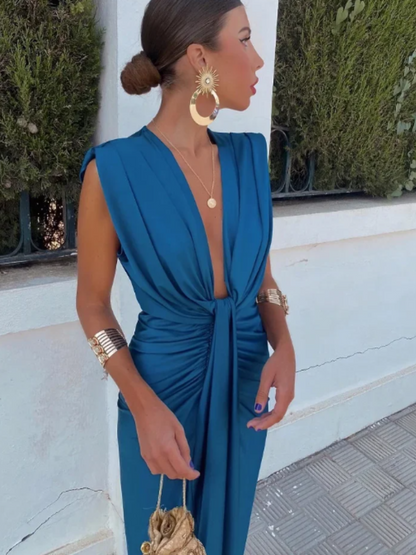 Elaine™ | Elegant V-Neck Dress 