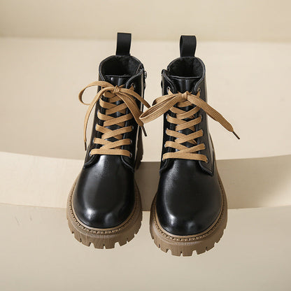 Fleece Lined Combat Boots 