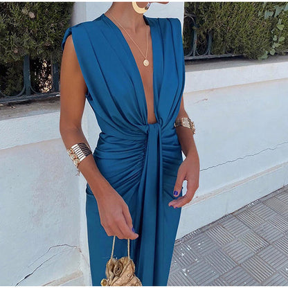 Elaine™ | Elegant V-Neck Dress 