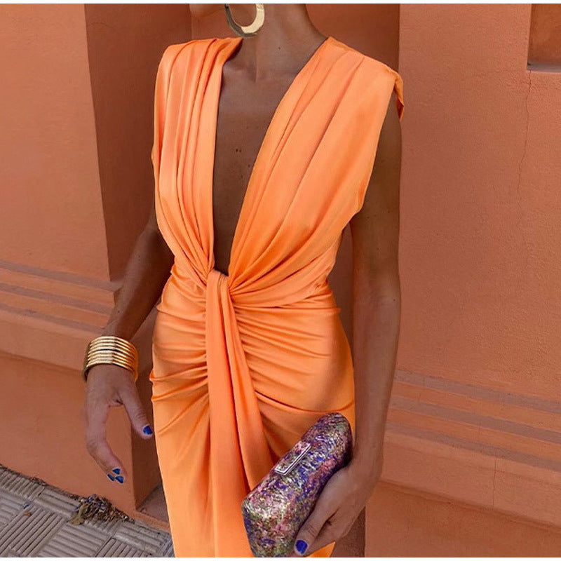 Elaine™ | Elegant V-Neck Dress 