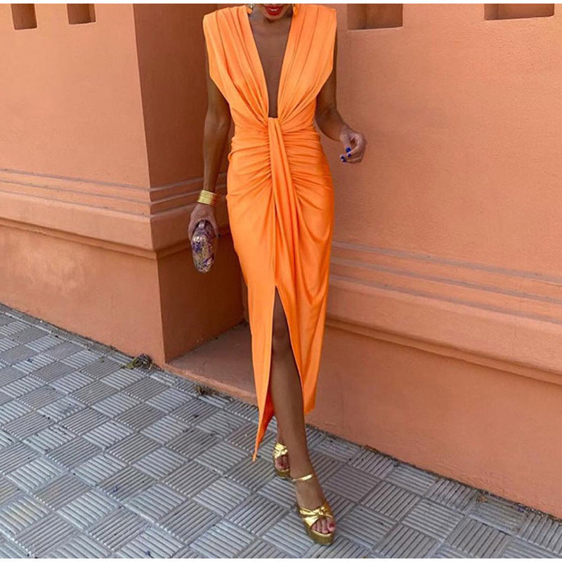 Elaine™ | Elegant V-Neck Dress 