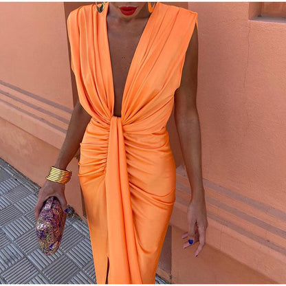 Elaine™ | Elegant V-Neck Dress 