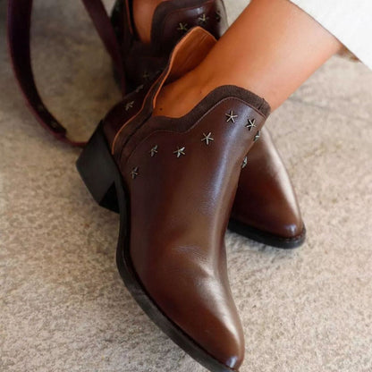 Western boots with studs