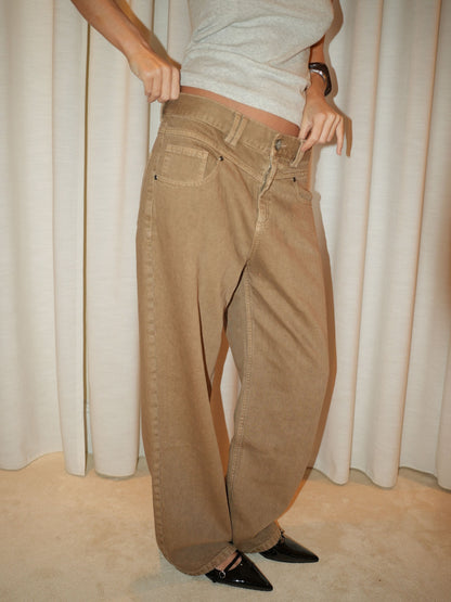Othilie Yoke Jeans - Brown