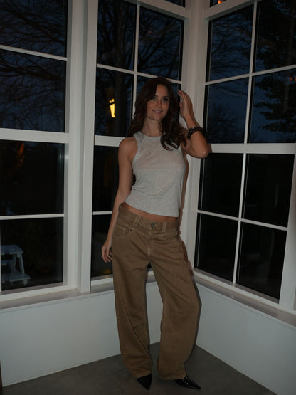 Othilie Yoke Jeans - Brown