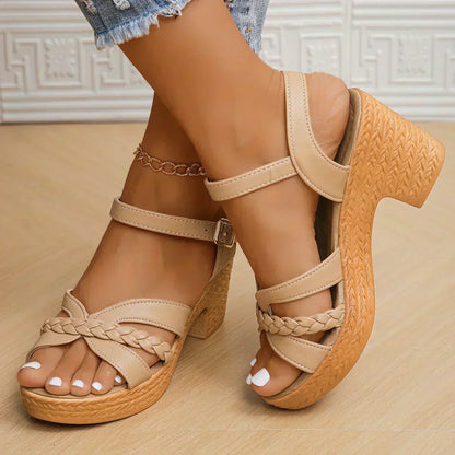 MELODY | Braided Strap Platform Sandals