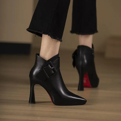 Aveline Buckle Heel Boots