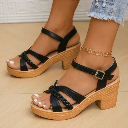 MELODY | Braided Strap Platform Sandals