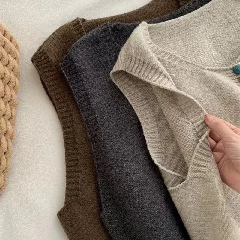 Maribel™ - Color-Button Knit Cardigan 