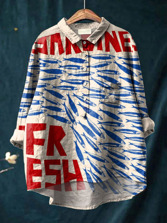 Ocean | Fresh Sardines Print Shirt