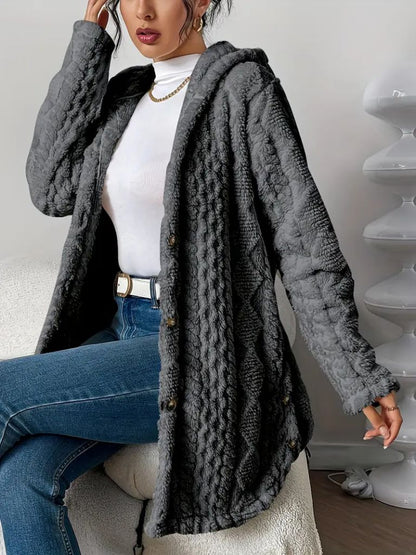 LAURA HOODED CARDIGAN JACKET 