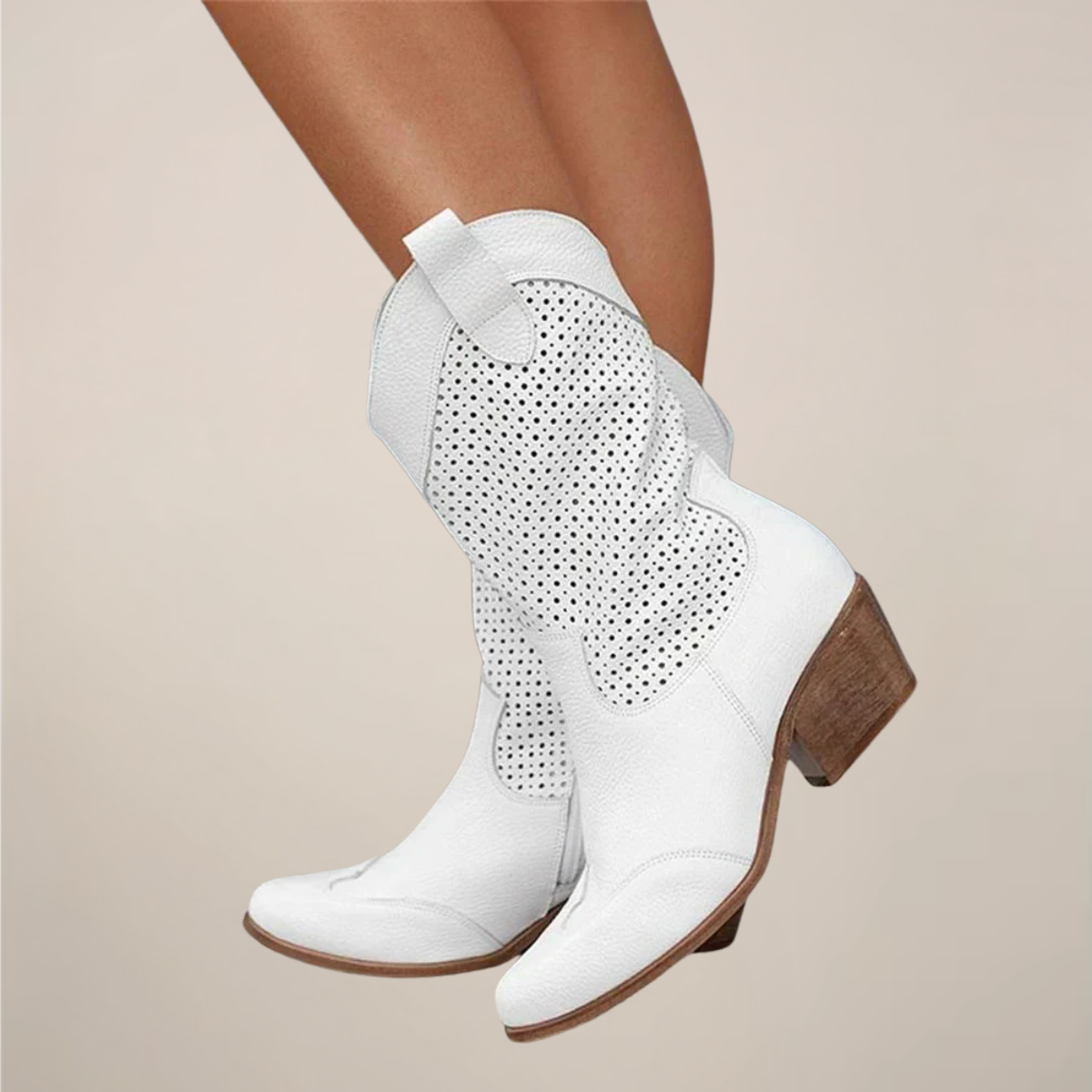 Women's Perforated Western Mid-Calf Boots