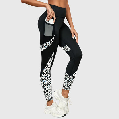 High Waisted Leopard Print Training Pants