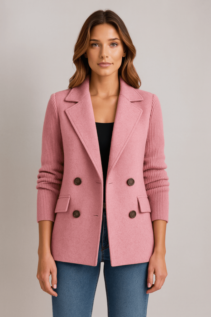 AMA | Knit-Sleeve Blazer