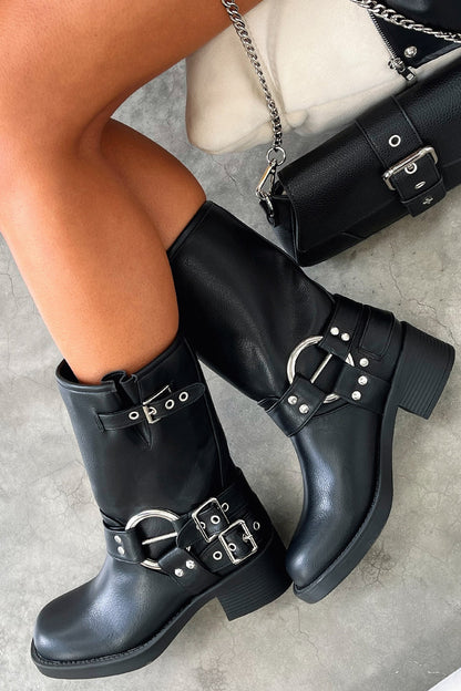 Women's Black Short Boots