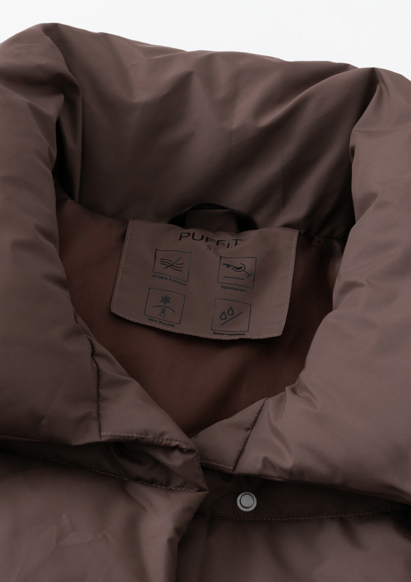 BLAIRE | EXTRA LONG LENGTH BULETED BUTTON PUFFER JACKET 