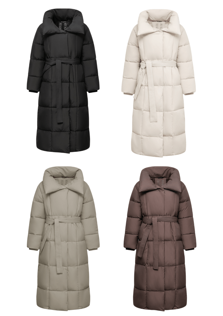 BLAIRE | EXTRA LONG LENGTH BULETED BUTTON PUFFER JACKET 