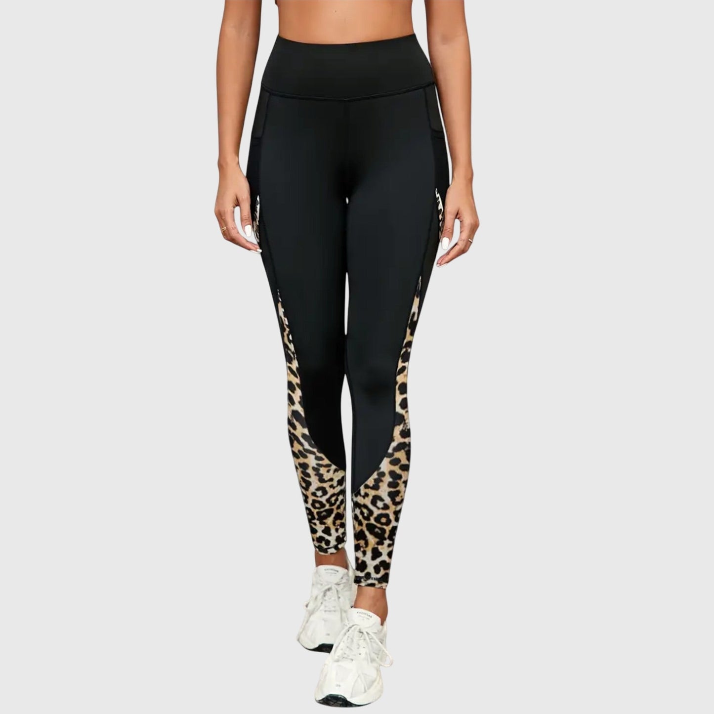 High Waisted Leopard Print Training Pants