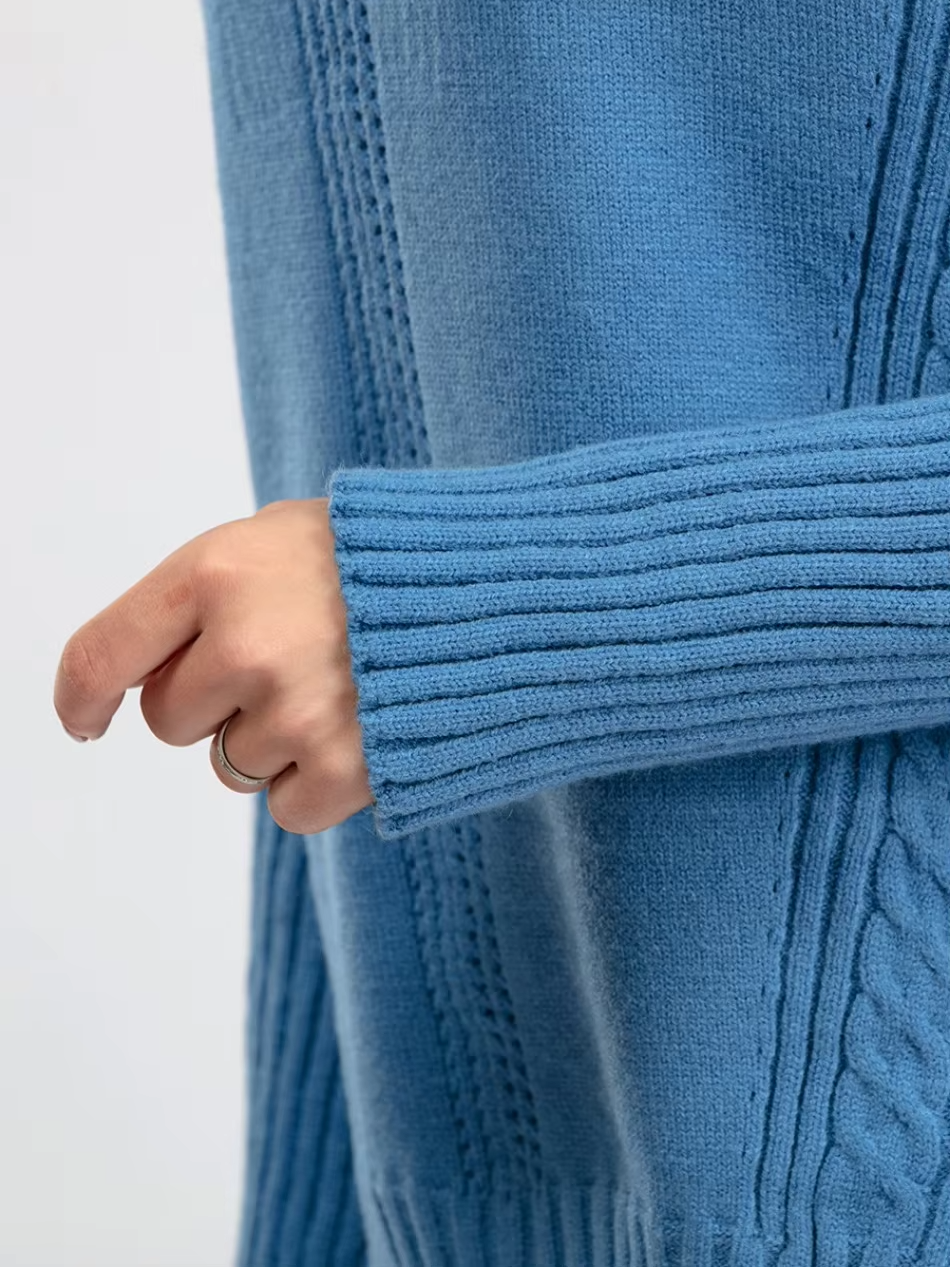 Scarlett | Chic High-Neck Knit Sweater &amp; Loose Pants Set