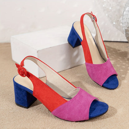 Zuri™ Colorblock Slingback Heels 