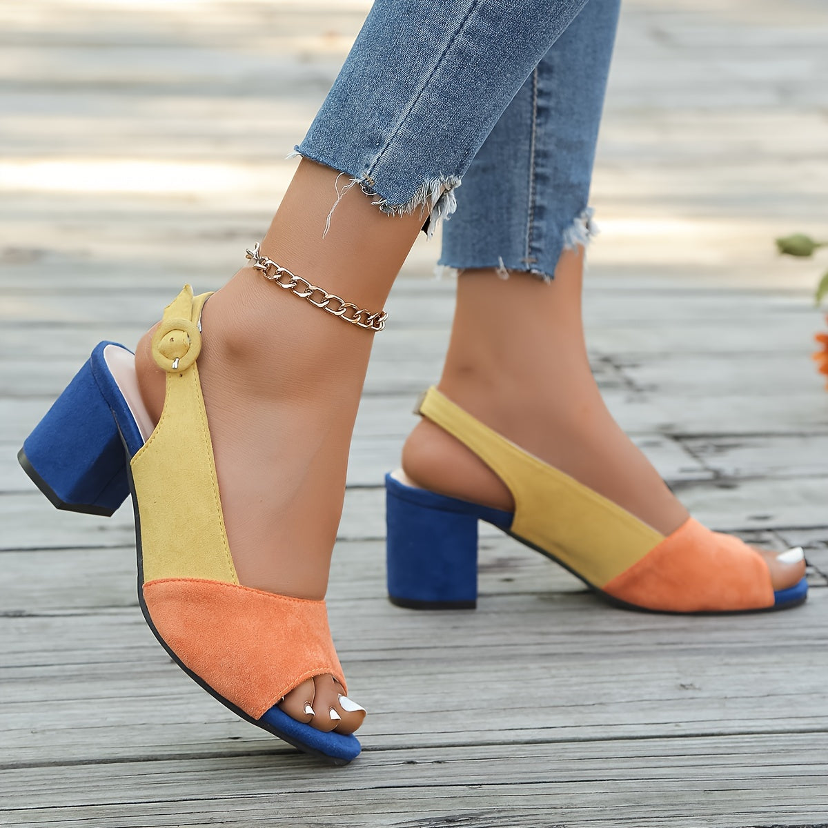 Zuri™ Colorblock Slingback Heels 