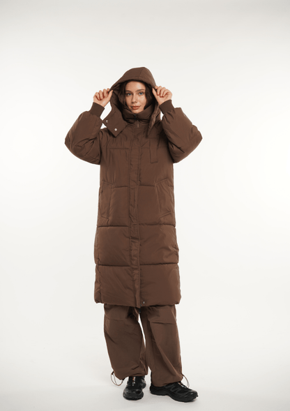 LUNA | HOODED LONG PUFFER JACKET